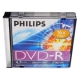 Диск DVD-R Philips 4.7 ГБ 16х 5 штук Slim Case
